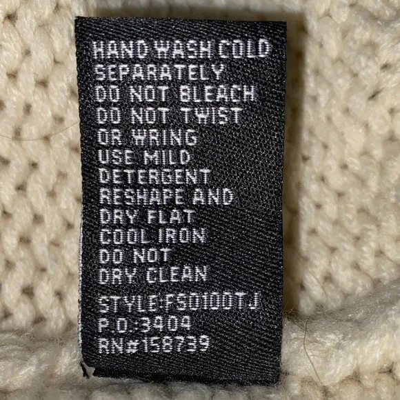 Rachel Zoe Ivory Turtleneck Sweater with Navy and Brown Pattern - Picture 4 of 7